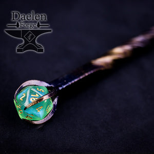 D20 Gamers Wand - Hand Forged For Critical Success