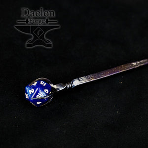 D20 Dice Hairpin - Gamer Hair Sticks for Critical Success