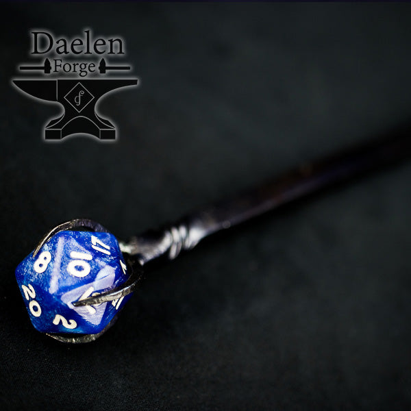 D20 Dice Hairpin - Gamer Hair Sticks for Critical Success