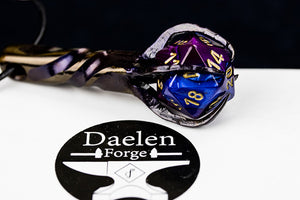 D20 Dragon's Claw Pendant (Blue & Purple)