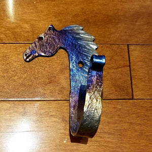 Horse Wall Hook - Fire Painted
